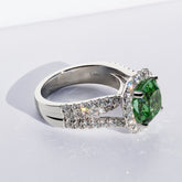 Green Tourmaline & Diamond Ring - Dracakis Jewellers
